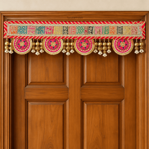 Multicolour Embroidered Patchwork Toran Bandhanwar