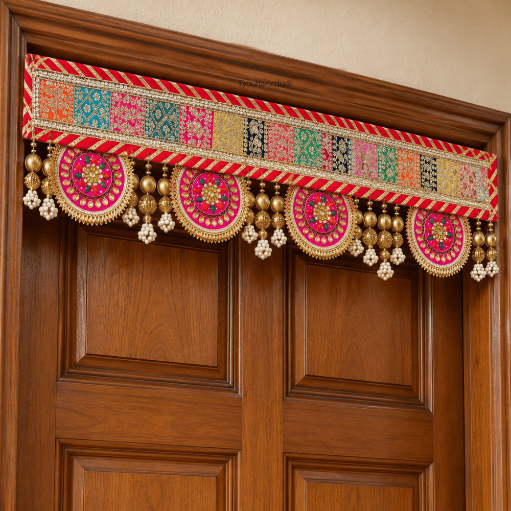 Multicolour Embroidered Patchwork Toran Bandhanwar