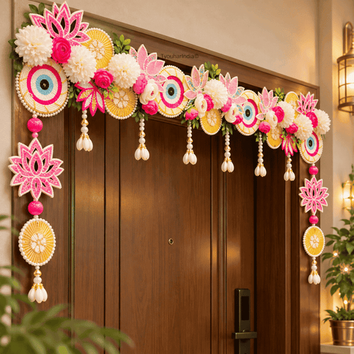 Multicolour Festive Blossom & Lotus Toran Bandhanwar