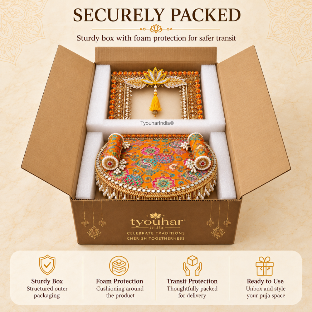 Kesari Gulabi Utsav Singhasan Chowki Makhar