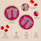 Handcrafted Lakshmi Charan with Kundan Stones-Set of 2