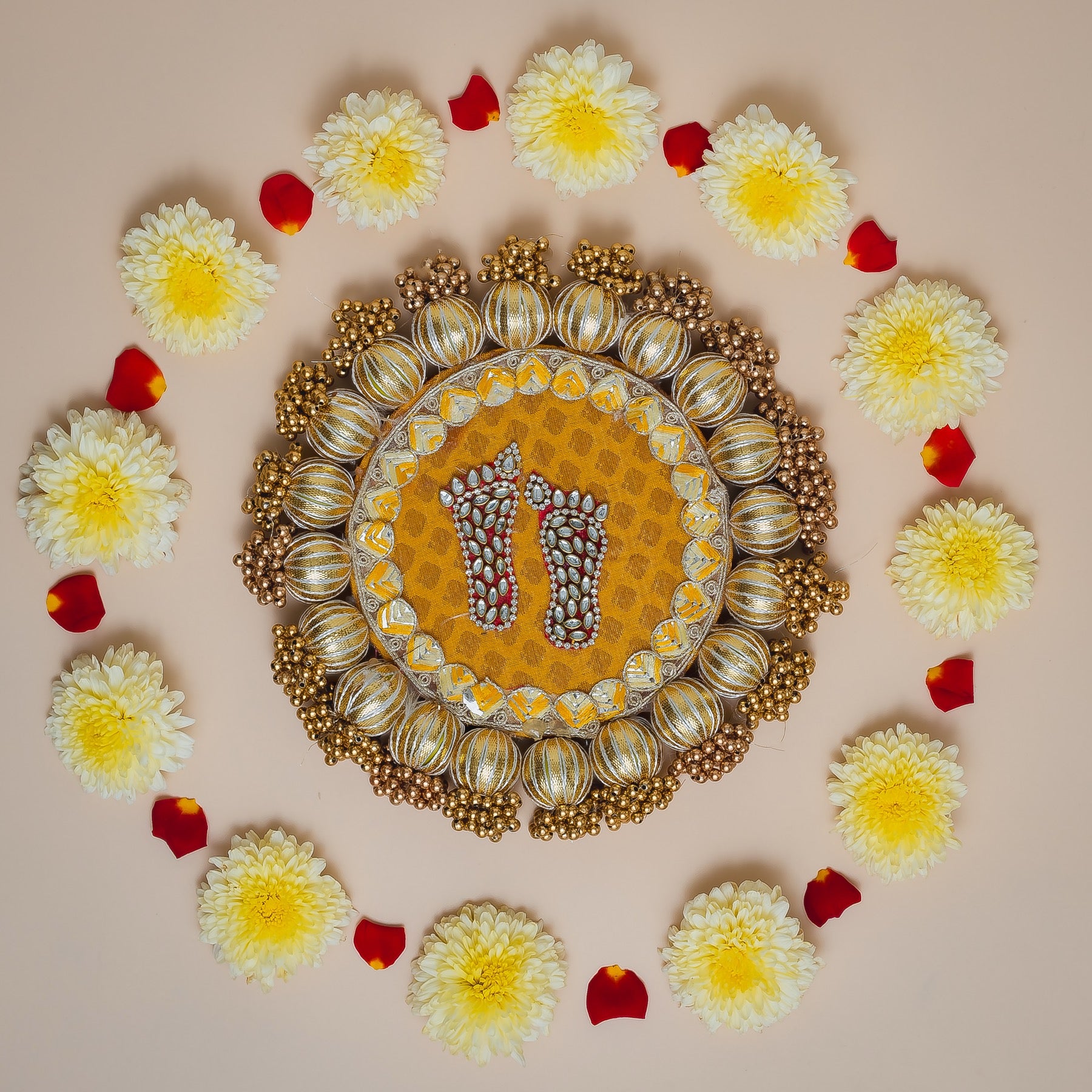 Handcrafted Lakshmi Charan Mat
