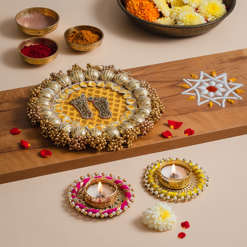 Handcrafted Lakshmi Charan Mat