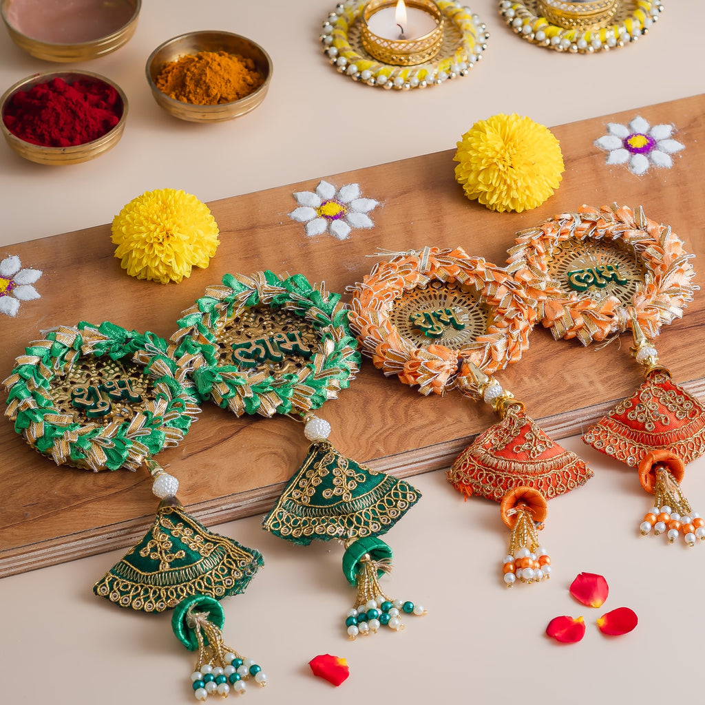Traditional Shubh Labh Hanging with Tassels