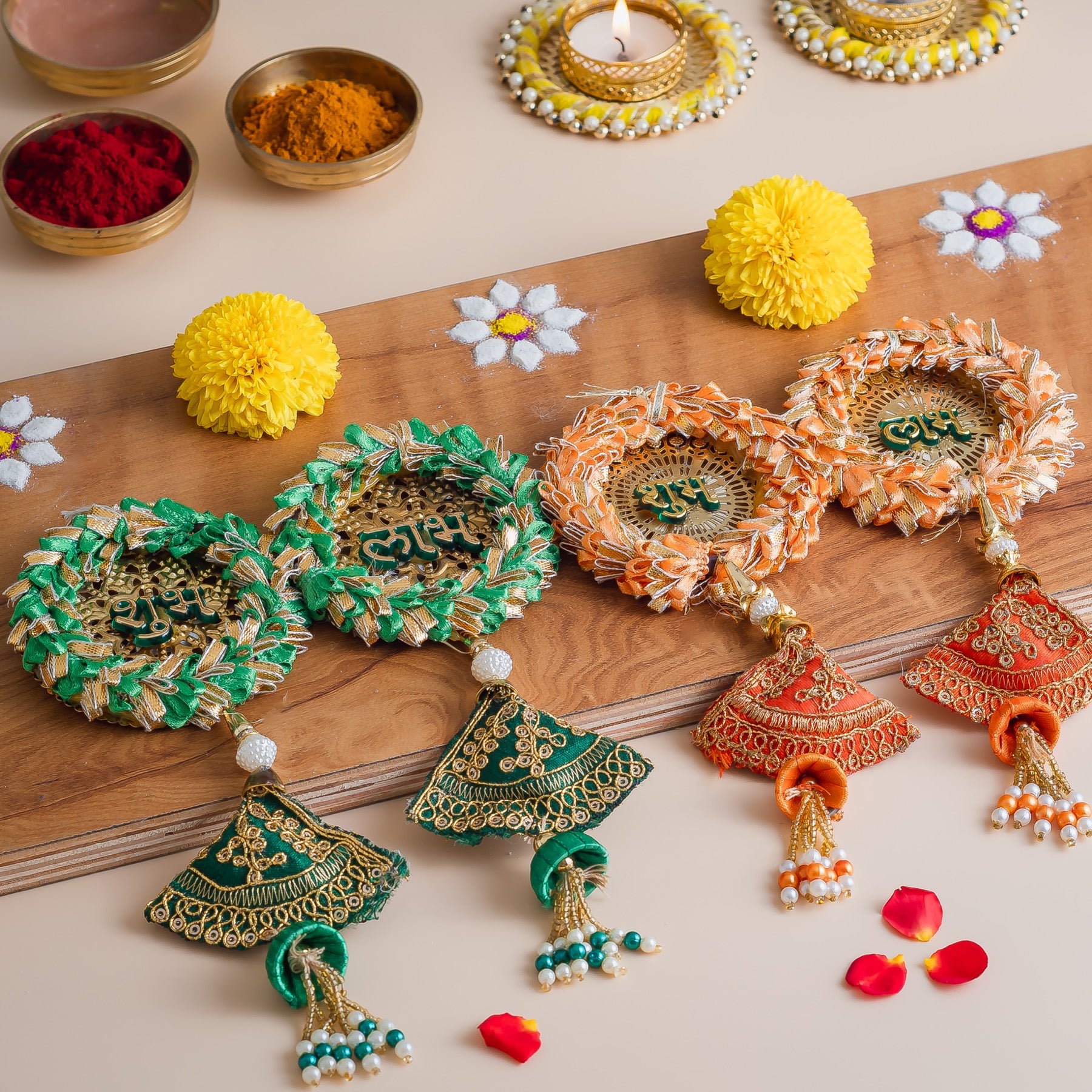 Traditional Shubh Labh Hanging with Tassels