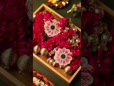 Handcrafted Red and Pink Circular Floral Bloom Toran