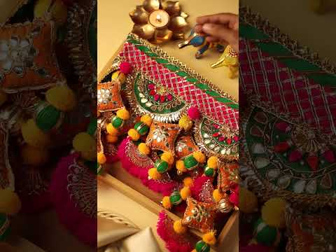 Handcrafted Multicolor Gota Patti & Fabric Cushion Toran with Tassels