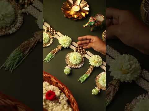 Handcrafted Mint Green Floral Pearl Toran