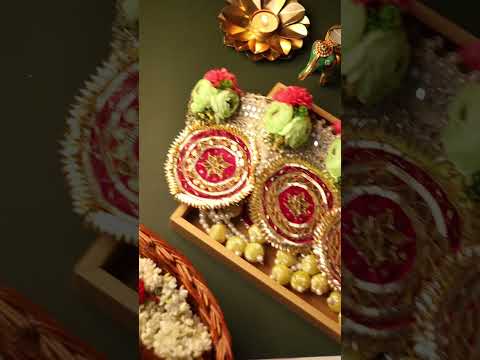 Handcrafted Mirror, Gotta Patti & Floral Pearl Tassel Toran