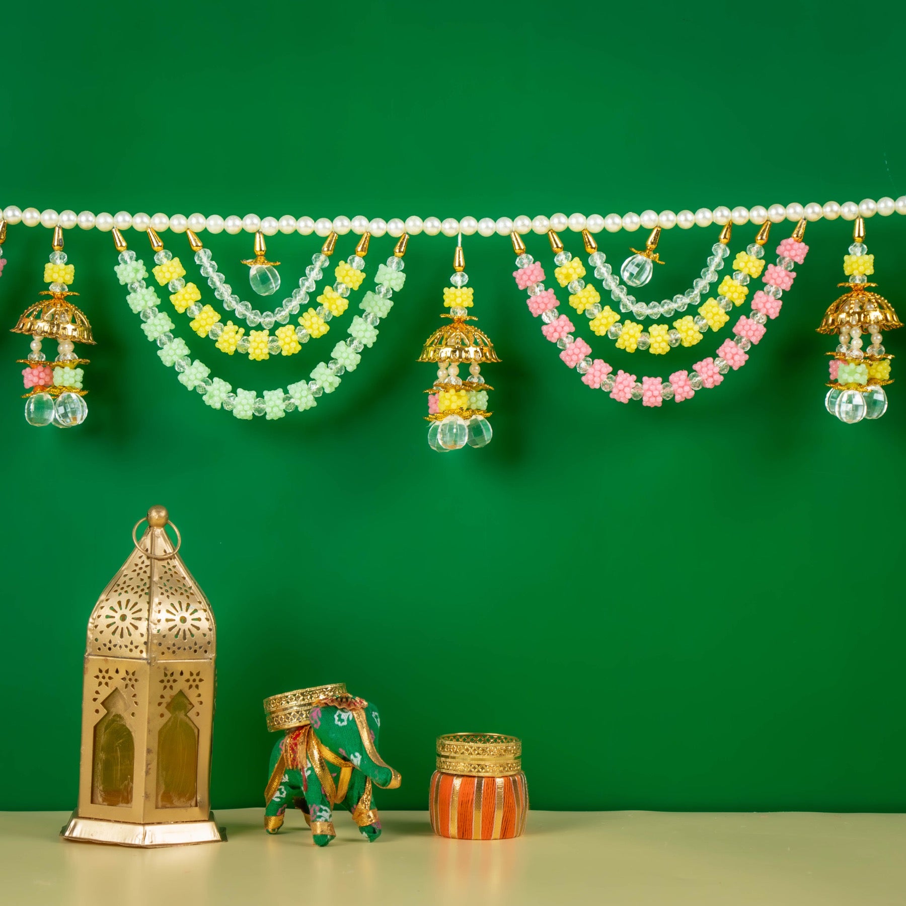 Handcrafted Pastel Beaded Toran