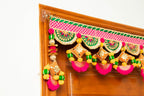 Handcrafted Multicolor Gota Patti & Fabric Cushion Toran with Tassels